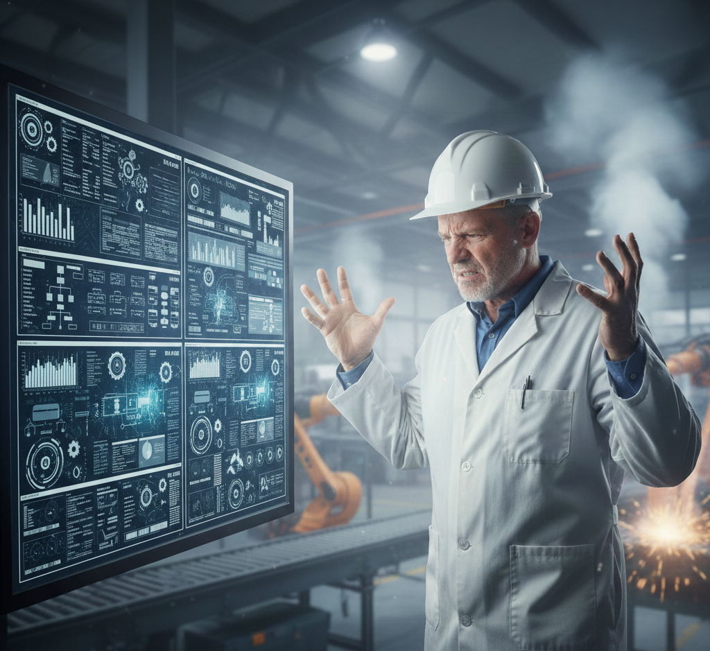 Exhausted Controls Engineer at Panel